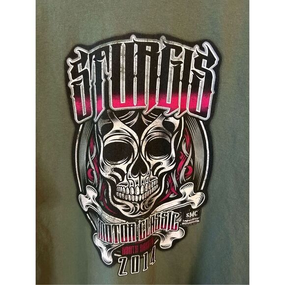 STURGIS S. Dakota Green Hills Motor Classic 2014' 74th Annual Biker Shirt 2XL (3 - Picture 1 of 6